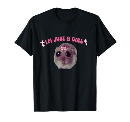 Photo de I'm Just A Girl Sad Drôle hamster meme T-Shirt