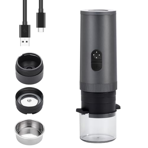 Máquina de espresso portátil 3 en 1 con autocalentamiento, presión de 20 bares, batería de 7800 mAh y bolsa de transporte, cafetera compacta de viaje para cápsulas, café molido, infusión helada para