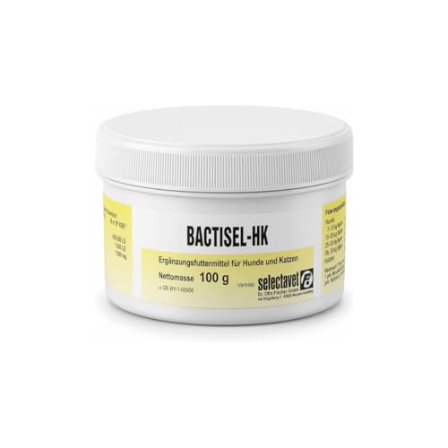Selectavet Bactisel-HK Pulver | 100 g | Ergänzungsfuttermittel für Hunde und Katzen | Mit Probiotika