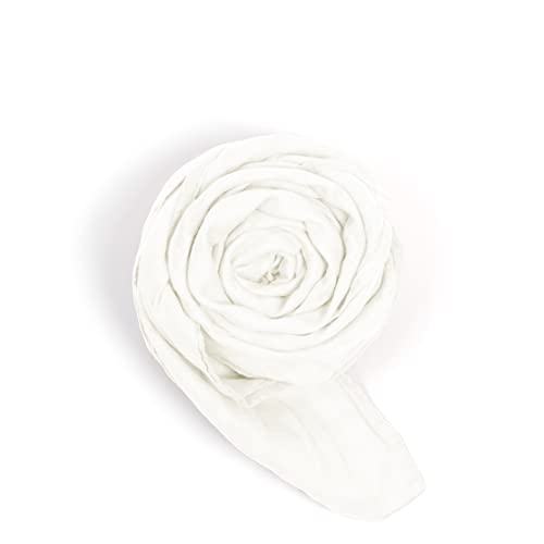 Image of BWD Baby Swaddle Blanket - Ultra-Soft 70% Bamboo Viscose & 30% Organic Cotton Muslin - Lightweight, Breathable, Stretchy - Newborn Essential 47 inch (White)