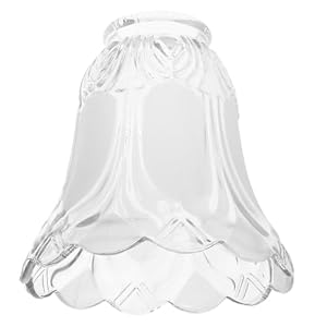 Ciieeo 1pc Tulips Frosted Glass Lamp Shade for Ceiling Light Replacement Decorative Lampshade E27 Fitting Transparent Glass Cover for Home Decor