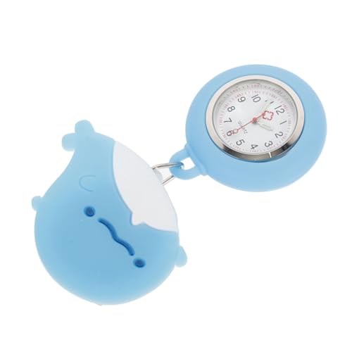 minkissy Cuerda Luminosa del medidor Enfermeras Fob Reloj acortar Fob Watch para Enfermeras Cuidado con Las Enfermeras Clip de Reloj de Enfermera Digital Acero Inoxidable Azul