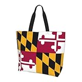 Matériaux de haute qualité : ce sac à main pour femme imprimé drapeau du Maryland est fabriqué en polyester haute densité léger avec un design minimaliste qui convient à divers voyages quotidiens. Sa structure robuste peut empêcher les déchirures, ce qui en fait un sac durable.