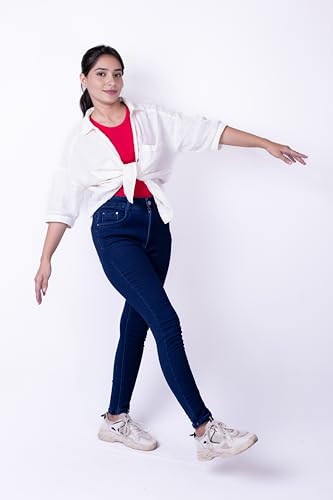 Image of Women's Skinny Fit Full-Lenth High Rise Stretchable and Comfortable Denim Jeans
