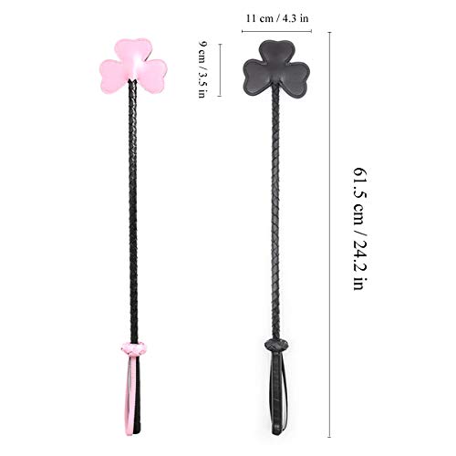 Intimate Lover Leather Riding Crop Jump Bat Horse Whip for Spanking and Equestrain Sports Set (Black) - Thumbnail 7