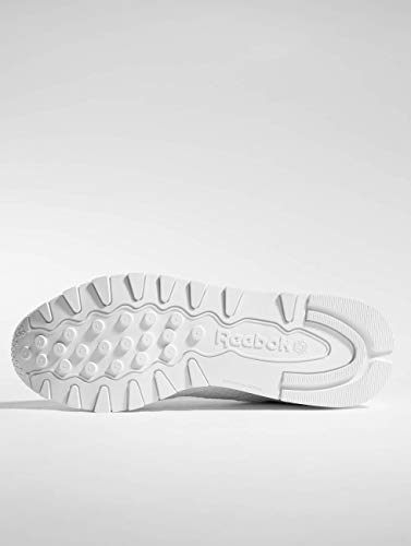 Image of Reebok Women's Classic Leathers Gymnastics Shoes, White Emb White Chalk Sleek Met Emb White Chalk Sleek Met, 7.5