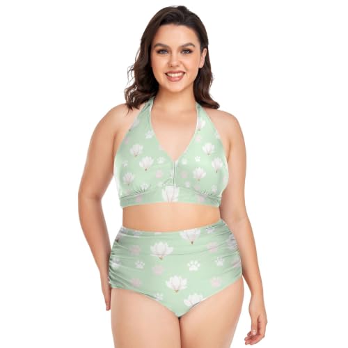 Maillot de bain deux pièces Curvy en matériau lisse et soyeux extensible