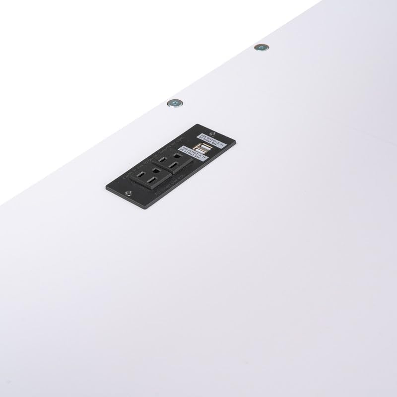 Full Size Loft Bed, Storage Loft Bed with Under-Bed Desk and Cabinets, Space Saving Wooden Full Bed Frame with Charging Station, 4 Drawers and Bedside Tray for Bedroom, White