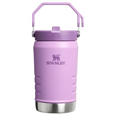STANLEY IceFlow 2.0 Flip Straw Jug with Handle 40 oz | Twist On Lid and Flip Up Straw | Leakproof for Travel and Sports | Insulated Stainless Steel |BPA-Free | Lilac