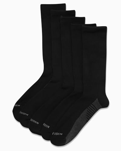 Van Heusen Mens Crew Socks - 5 Pack Performance Cushion Comfort Breathable Athletic Socks for Men (Size: 6-12.5)4