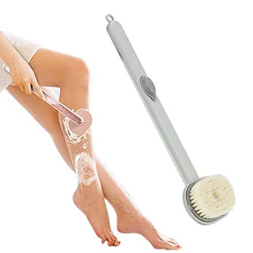 BTSEURY Long Handle Liquid Bath Brush Detachable Back Body Bath Scrubber Exfoliating Soap Dispensing Bath Brush