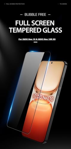 Image of Advanced HD+ Gorilla Tempered Glass Screen Protector Designed for iQOO Neo 10 5G / Neo 10R 5G - Edge to Edge Full Screen Coverage with Easy Installation Kit (Anti-Scratch)