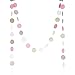 Chloe Elizabeth Circle Dots Paper Party Garland Streamer Backdrop (10 Feet Long) - Pink, White, Gold Glitter