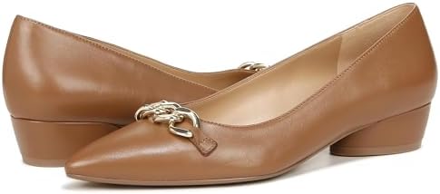 Naturalizer Womens Becca Pointed Toe Low Heel Flats English Tea Brown Leather 9 M | Image 3