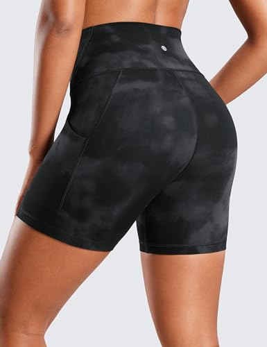 Image of CRZ YOGA Butterluxe Biker Shorts Pockets 5 inch | Extremely Soft, Gentle Compression, Workout, High Waisted, for Women