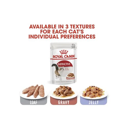 Image of Royal Canin Instinctive, Adult Cat Food, 85 Grams, Pack of 12 Sachet, Wet Food, Supports Active Behavior, Urinary Tract Health & Renal Health, Instinctively Preferred