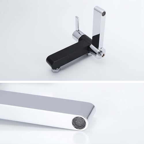 Mitigeur de douche mural avec douchette 3 modes et bec pivotant