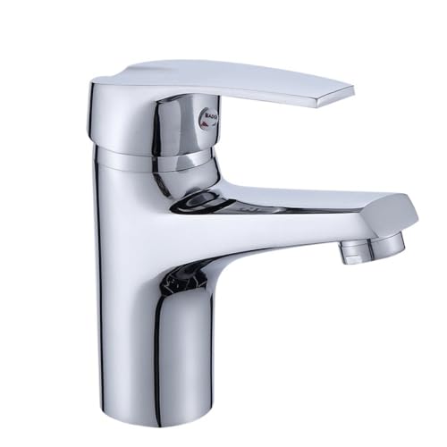 ZMBJ 単孔洗面器蛇口 冷温水混合バルブ 浴室キャビネット用 衛生室洗面台水栓 (真鍮モデル)