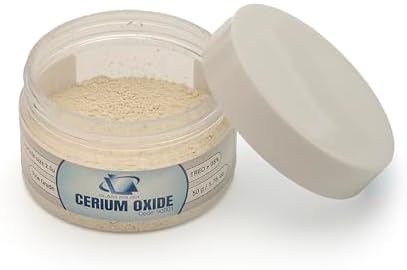Glass Polish 90001 Cerium Oxide Fine Grade Glass Polishing Powder - TREO 95% - 2.5 microns - 50 Grams - White