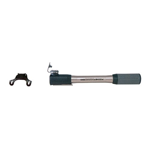 Topeak Unisex-Adult Mini Fahrradpumpe Pocket Rocket DX II, Grey, One Size