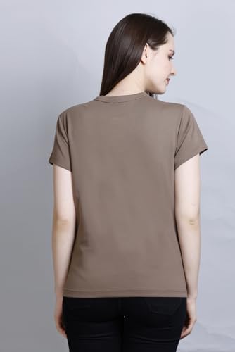 Image of CUPID Women Comfortable Cotton Round Neck Half Sleeve Casual T-Shirt, Sleep, Night, Yoga, Daily Gym n Lounge Wear Short Tee /Top for Girls