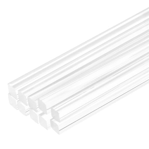 Image of MECCANIXITY 10pcs Acrylic Square Rods 1 /16 inchx12 inch Acrylic Dowel Rods Sticks