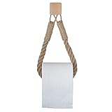  Portarrollos de papel higiénico vintage de cuerda de cáñamo de madera para baño