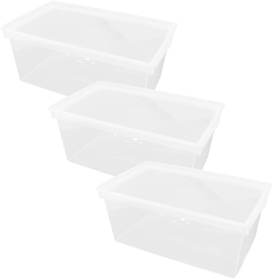 Superio Shoe Box Modern Storage Container - 6.5 Quart/6 Liter, Stackable Plastic Shoe Box Organizer (13.5"L x 8.35"W x 5.2"H)