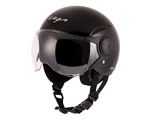 Vega Atom Black Helmet-M : Amazon.in 