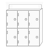 Stilvoller Acryl-Telefonschrank – Wandmontage mit Schloss, 20 Schlitze, sicherer Telefonnizer für Zuhause, Büro, Schule und Einzelhandel – modernes Design