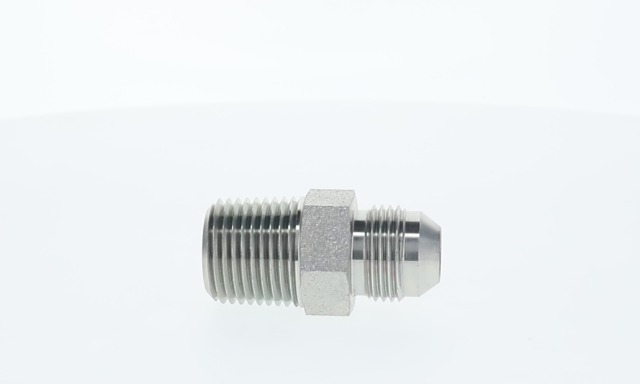 Image of HYDRAULICS DIRECT 2404-10-06 | 5 /8 inch Male JIC (7 /8 inch-14 Thread) x 3 /8 inch NPTF Male, Straight Steel Flare Tube Hydraulic Fitting