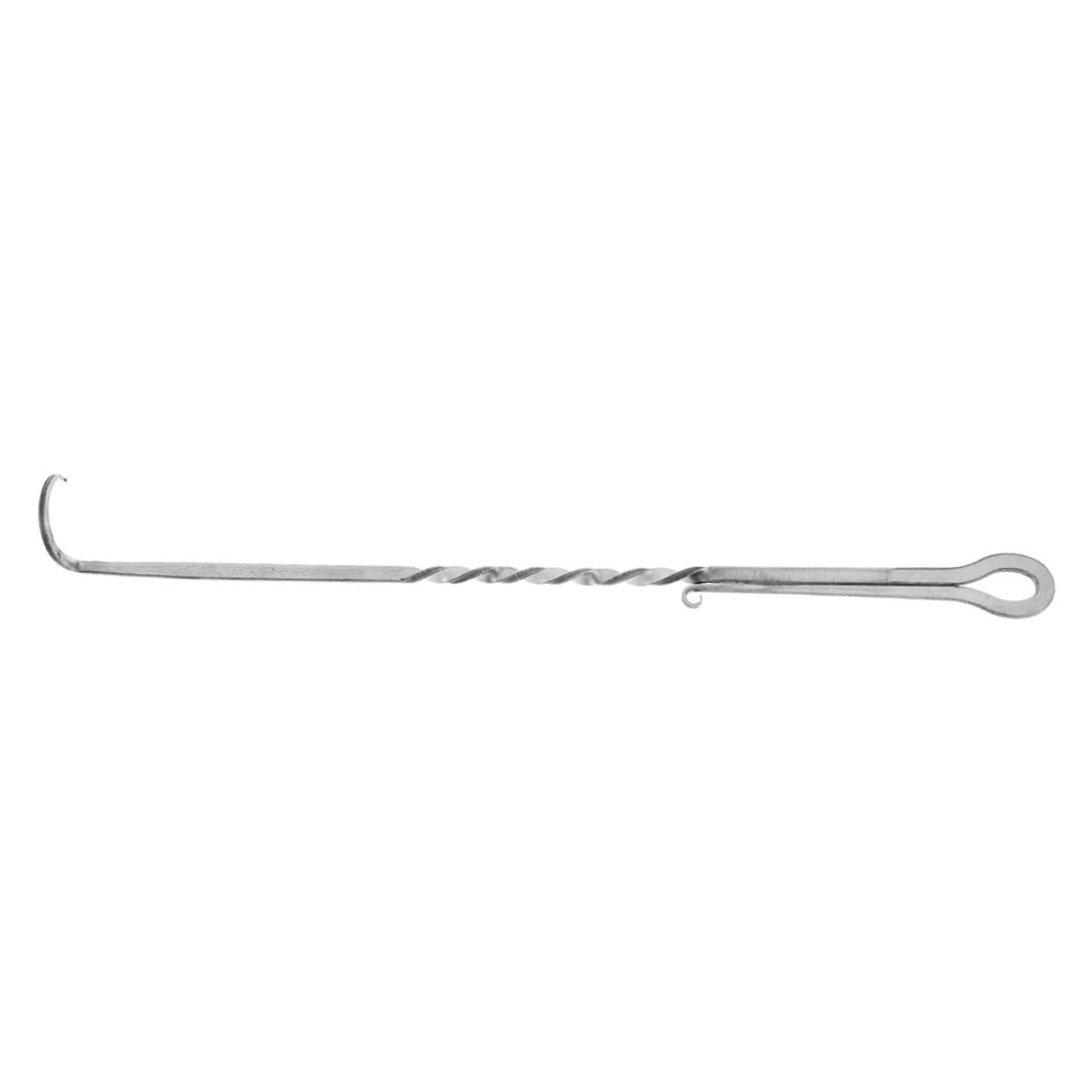 UKCOCO Bbq Meat Hook Flipper Ergonomic Stainless Steel Food Turner with Nonslip Handle for Grilling Smoking and Outdoor Cooking Easy to Clean Bbq Accessories for Picnics and Camping