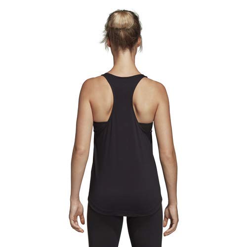 adidas Women\'s Essentials Linear Loose Tank Top, Black/White, Medium