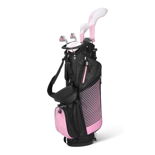 Image of Amazon Basics Golf Club Set, 6- Piece with Stand Bag, Oversized Clubface, Low Center of Gravity