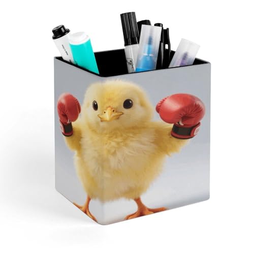 FodPand PU Leather Pencil Holder Cute Boxing Chick Pen