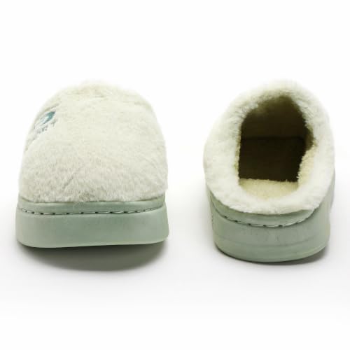 Image of Unisex Winter Flip Flop Slipper for Men and Women Soft Faux Fur Slip On Indoor Home Slides Slipper for Bedroom Sandals