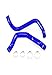 Mishimoto MMHOSE-MUS6-01BL Silicone Radiator Hose Kit Compatible With Ford Mustang 3.8 2001-2004 Blue