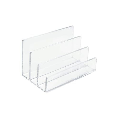 WYYFXY® Briefhalter Acryl 3 Fächer, Brief Organizer Post Organizer Briefhalter Schreibtisch Dokumentenhalter für Büro, Schule Aufbewahrung Notizen, Visitenkarten, Postkarten