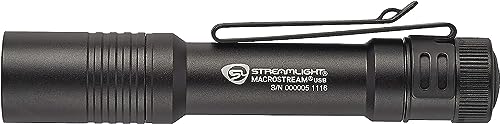 Streamlight 66320 Macrostream Usb 500-Lumen Rechargeable Compact Flashlight With Wrist Lanyard, Hat Clip And Usb Cord thumb #1