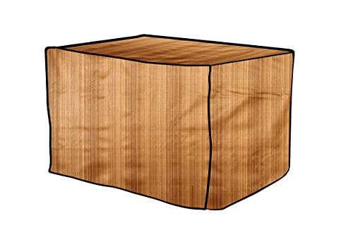 Image of The Furnishing Tree PVC Waterproof Microwave Oven Cover Compatible for Panasonic 20L NN-CT26HMFDG Wooden Pattern Cream