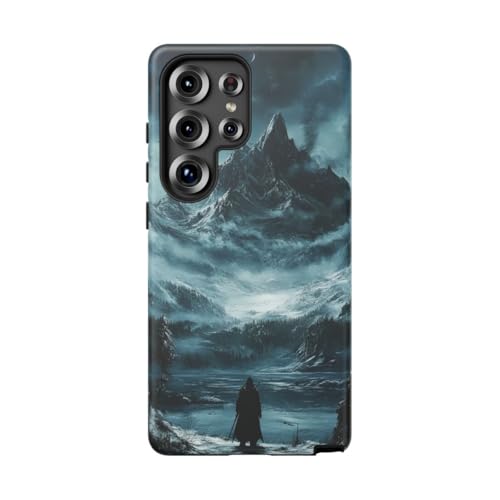Coque Samsung S25 Ultra抗震蓝色神秘山景磨砂手机壳
