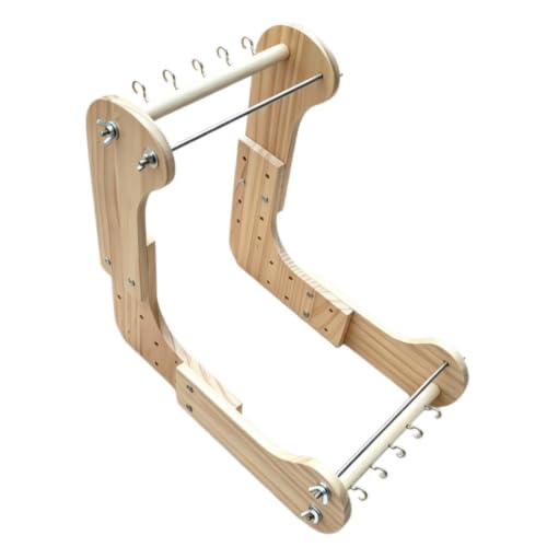 Marco de madera ajustable e individual para tejer pulseras y collares de manualidades