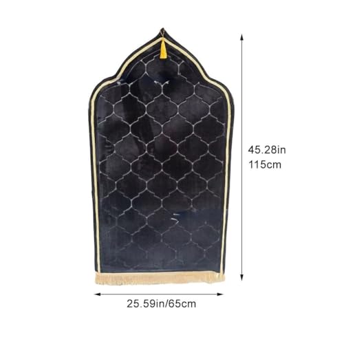 Tapis de prière islamique doux en flanelle pour le recueillement quotidien à la maison - 3