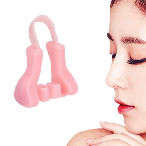Image of Nose shaper for women for big and small nose bridge uplifting clip for men nose straightener nose shaping tool nose up beauty clipper (Pink with White) (Pink)