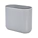 Price comparison product image iDesign 29373 Rubbish Bin for Bathroom, Narrow Kitchen Bin Made of Plastic, Cupboard Bin for Waste Storage in the Kitchen, Bathroom, Office or Bedroom, Grey, 26.8 cm x 14 cm x 24.8 cm