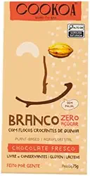 Chocolate Branco Crocante Zero Açúcar Vegano Cookoa 75g