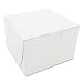 Southern Champion Tray 0909 Clay Coated Kraft Paperboard White Non Window Lock Corner Bakery Box, 6" Length x 6" Width x 4" Height (Case of 250)