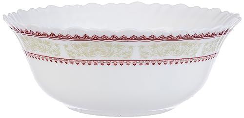 Image of Larah by Borosil Elega Fluted Series Opalware Dinner Set | 19 Pieces for Family of 6 | Microwave & Dishwasher Safe | Bone-Ash Free | Crockery Set for Dining & Gifting | Plates & Bowls | White
