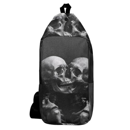 Sac à bandoulière squelette d'horreur antivol et compact pour sécuriser vos voyages