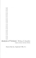 Analysis of Variance 0130333085 Book Cover